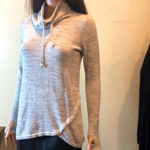 Akini funnel neck tie sweater
